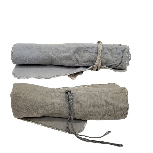 Vintage Silverware Cutlery Fabric Storage Roll Bag Holder Set of 2 Gray - Picture 1 of 9